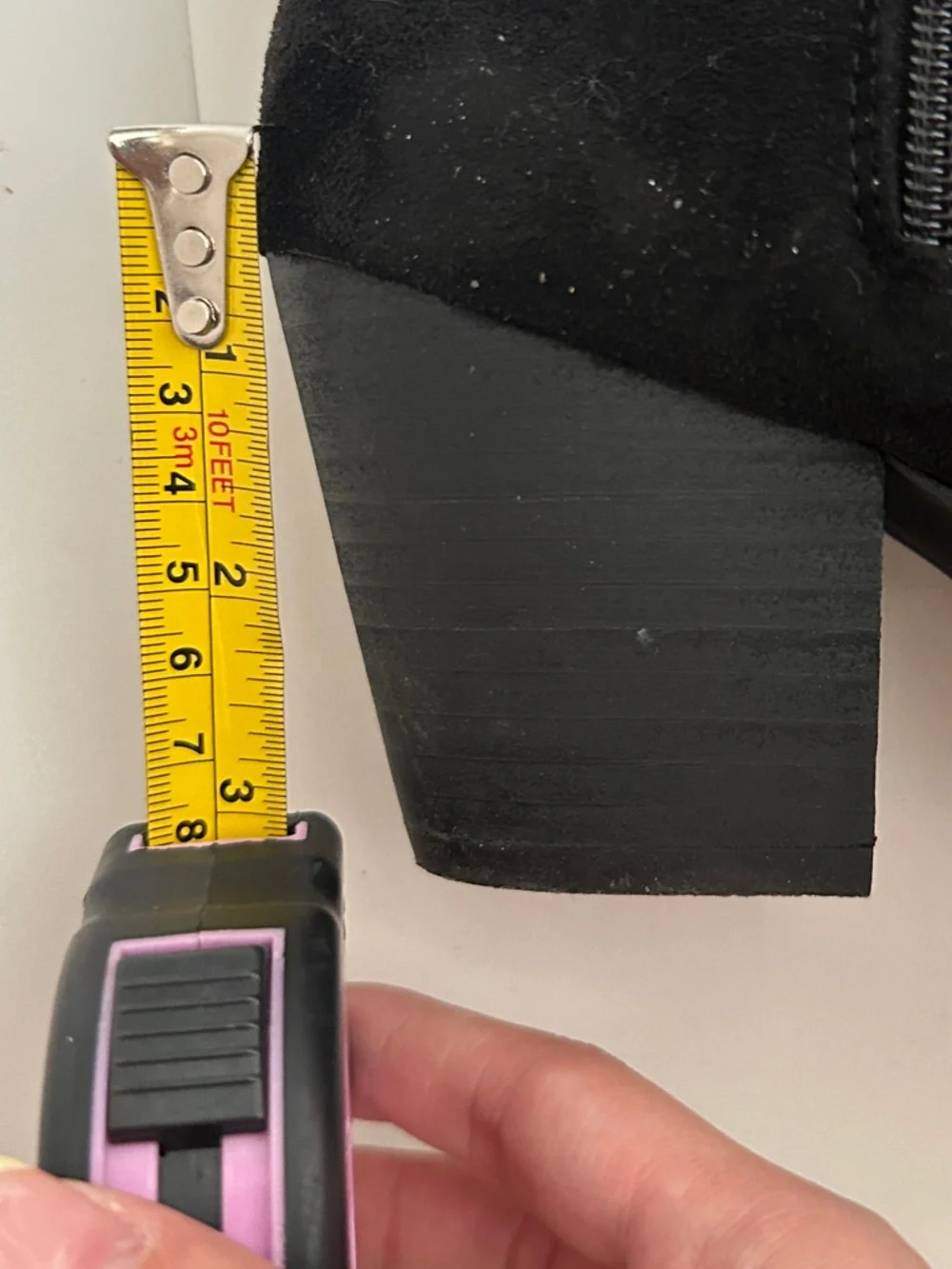 Lulu's Women's Black Suede Over-the-Knee Zip Up Block Heel Boots Size 7 - Picture 9 of 10